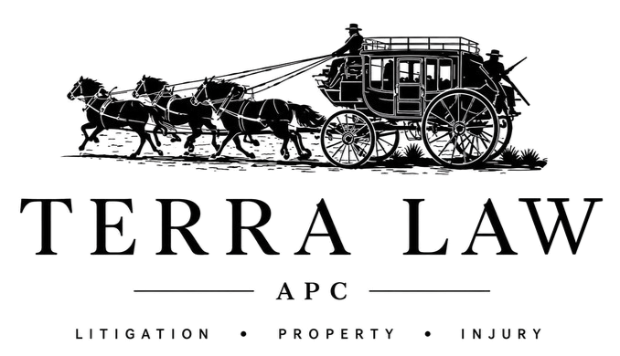 Terra Law APC logo, personal injury attorney in Brea